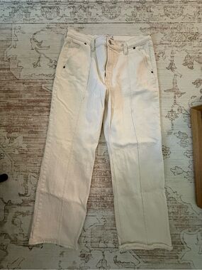 Abercrombie & Fitch Cream Straight Jeans